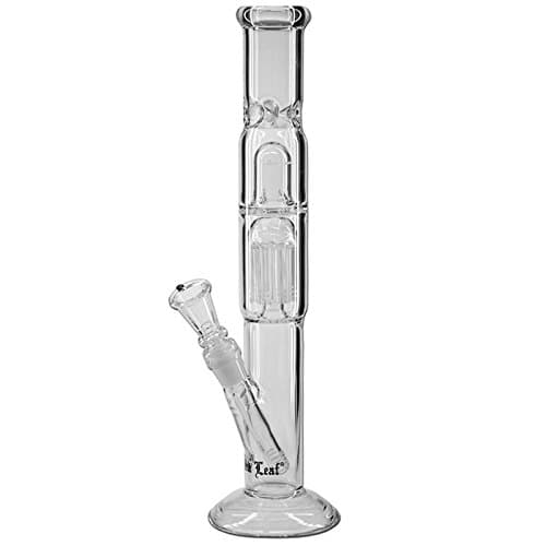Glass Bong with Percolator Black Leaf Icebong - 39cm (14,4/18,8mm)
