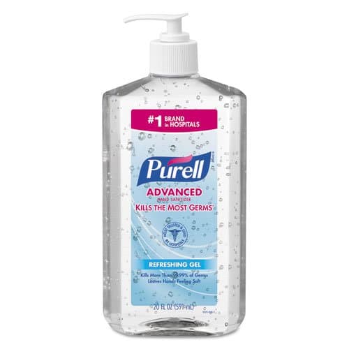 PURELL 302312EA Advanced Instant Hand Sanitizer, 20oz Pump Bottle