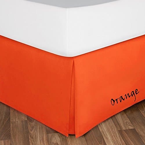 American Sheets 1-PC Tailor Made Well Fitting Bed Skirt Orange -Pattern Solid Drop Length 16" Inches ) in King Sizes &amp; 450 Thread -Choose Colors 100% Egyptian Cotton By American Sheets