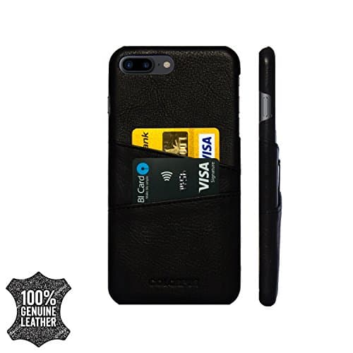 Colorpur Leather Case with Card Slots for iPhone 7 Plus/8 Plus (Black)