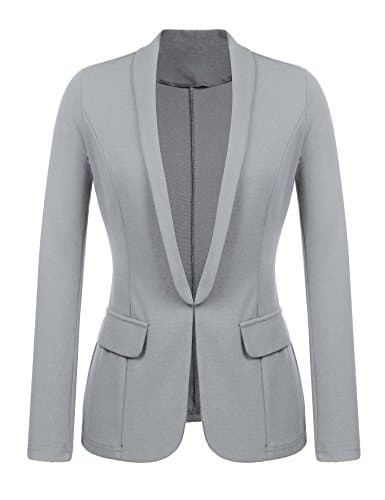 Kaimu Women's Casual Long Sleeve Open Front Blazer Work Office Cardigan Classic Jacket Suit