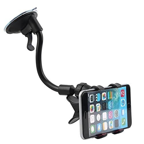Universal Windshield long arm clamp car phone mount holder shockproof with strong suction cup/cellphone holder for iPhone 8 8Plus X 7 7Plus 6 6Plus Galaxy S9 S8 S7 S6 Google LG Smartphone