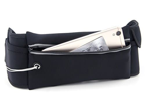 Running Belt Waist Pack - iPhone 6, 7 Plus Pouch for Runners - Water Resistant Runners Belt Fanny Pack for Hands Free Workout, Men &amp; Women