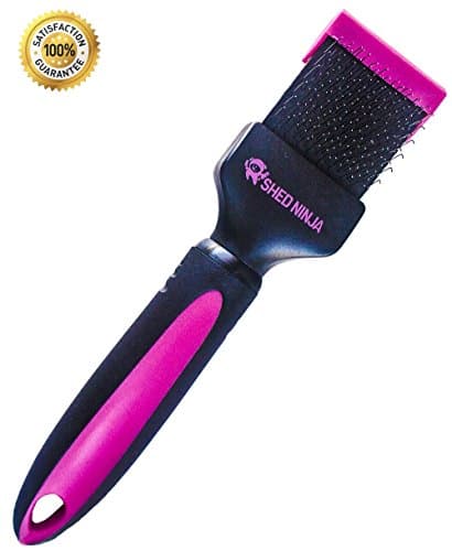 Shed Ninja Pet Grooming Brush Double Sided Slicker for Long &amp; Short Hair Cats &amp; Dogs, Best Tool To Reduce Shedding, Remove Matted &amp; Tangled Fur &amp; Cat &amp; Dog Dander