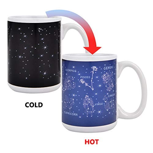 Magic Heat Color Changing Coffee Mug Animal Constellation Magic Funny Coffee Mug Heat Sensitive Tea Cup Funny Birthday Gift Idea 15 oz