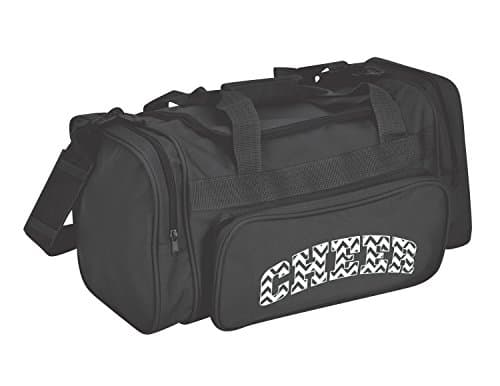 Extra Large Durable Canvas Chevron Cheer Duffel Bag by Getz - Black