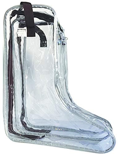 Howdy Boot Bag - clear see-thru waterproof storage bag with two separate boot compartment