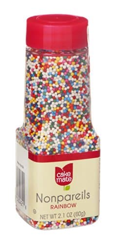 Cake MateDecorating Decors - Nonpareils - Rainbow - 2.1 oz - Case of 6