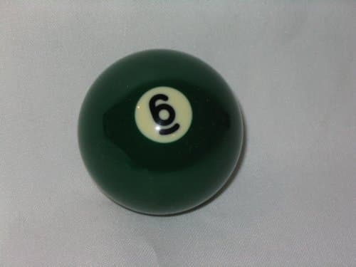 Pool Ball Shifter Knob Green #6