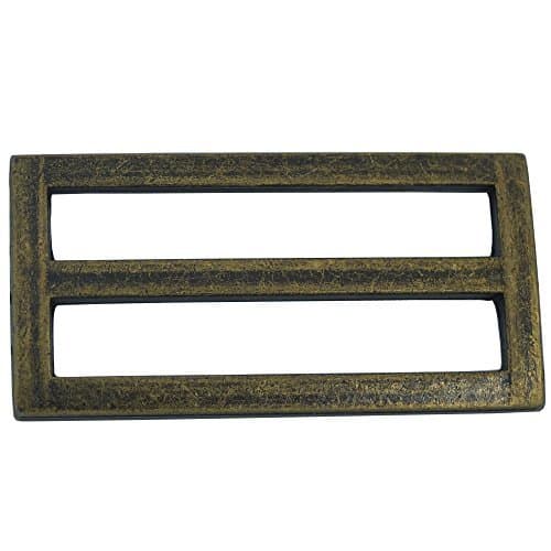 Bluemoona 10 Pcs - 2" 50mm Metal Adjustor Triglides Slides Leather strap Webbing Buckles (Bronze)