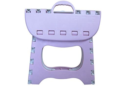 GaGool Heavy Duty Folding Step Stool with Anti Slip Dots &amp; Strong Support Step Ladder for Adults and Kids (Pink)