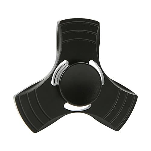 SpinnerGuys EDC Spinner Tri-Fidget Metal Toy For ADD, ADHD, Anxiety, and Autism Adult Children,Aluminum (A-Black)