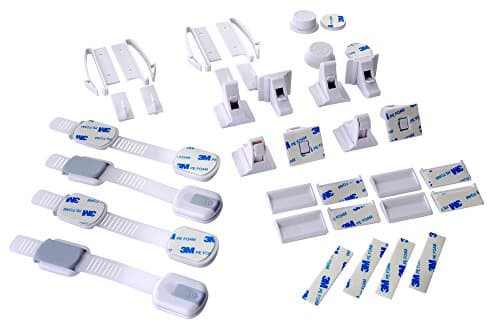 Easy Install Magnetic Baby Safety Locks; 8 Locks, 2 Keys - BONUS Pack Also Includes 4 Appliance Safety Locks and 4 Drawer Locks - No Drills or Screws