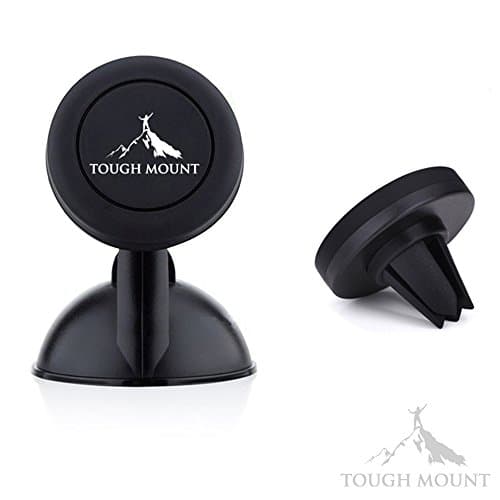 Magnetic Cell Phone Car Mount - Universal Windshield and Dashboard Holder for iPhone, Android, Samsung Galaxy, Note, Nexus, etc - Powerful Grip - Fast Set-up (Free Bonus Gift - Magnetic Cell Phone Air Vent Holder)