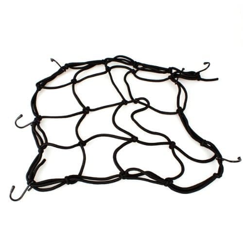 SODIAL(R) Motorcycle Packing Carrier Web Cargo Hold Down Net 30 x 30cm Bungee Black