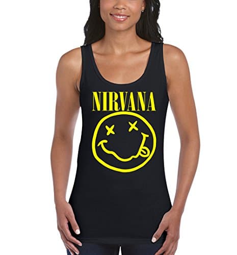 NineTeen, Nirvana Womens Fashion Tank Top (Medium, Black)