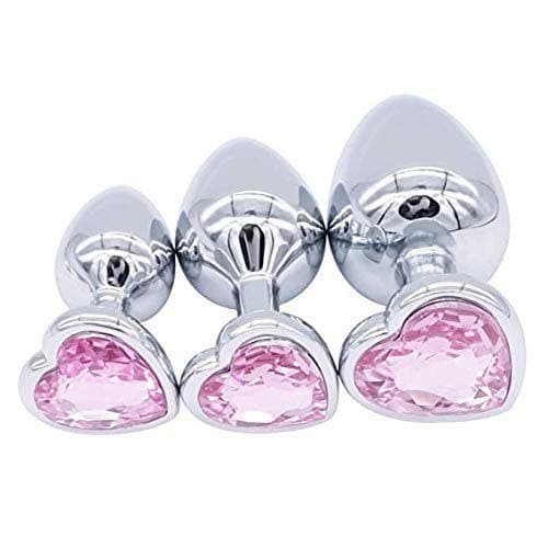 Halleycol 60-3 Piece Beginner Starter Set-A^na-les -B'utt Plùgs- Design for Stainless Steel Gemstone (Pink6)