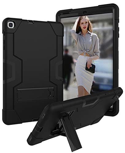 Stomern Case for Samsung Galaxy Tab A 10.1 Inch 2019(SM-T510/T515), Heavy Duty Rugged Hybrid Armor Cover with Kickstand Full Body Protective Case for Samsung Galaxy Tab A 10.1 T510/T515 (Black)