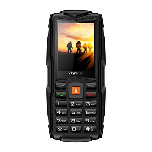 VKWORLD V3 Multifunction Shockproof Dust-Proof Mobile Phone with FM Radio Flashlight Rugged Smart Phone (Black)
