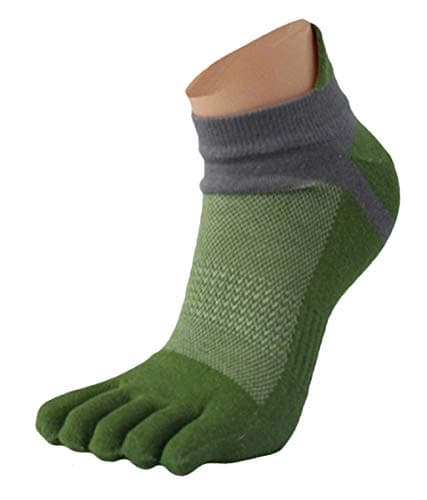 Vacally 1 Pair Men Mesh Running Five Finger Toe Socks Outdoor Sports Casual Low Cut No Show Short Socks