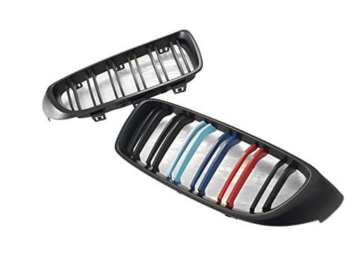 M STYLE M TRI 3 COLOR MATTE BLACK FRONT GRILLE for 14-16 BMW F32 (F33 F36)