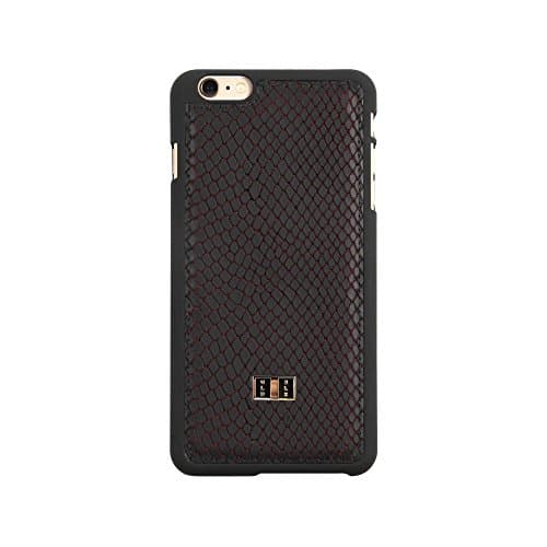 Gold Black Luxury iPhone 6/6s/6+ Leather Phone Cases (MATT ANACONDA BLACK 6+)