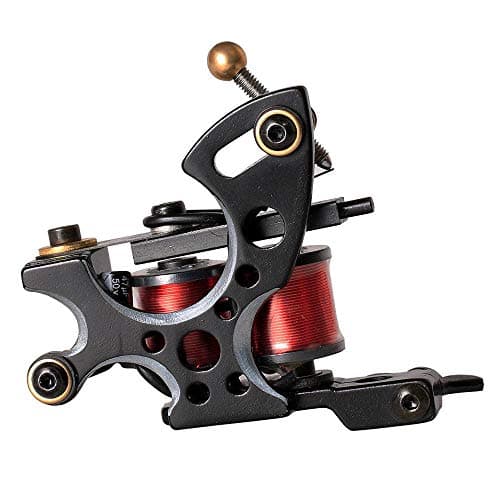 SLOOG Tattoo Machines Fine Lining Shading Machine Lining Machine Coloring Machine/Cast Iron Liner Coil Tattoo Gun 10 Wrap Coil -black