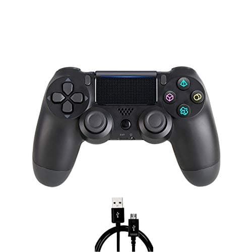 MOVONE Wireless Controller Dual Vibration Game Joystick Controller for PS4/ Slim/Pro,Compatible with PS4 Console (black)
