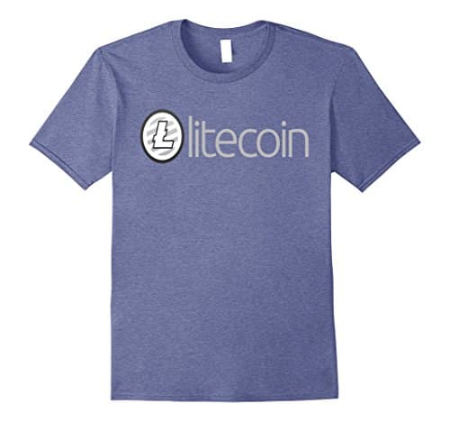 Mens litecoin Ltc original Logo 2017 Medium Heather Blue