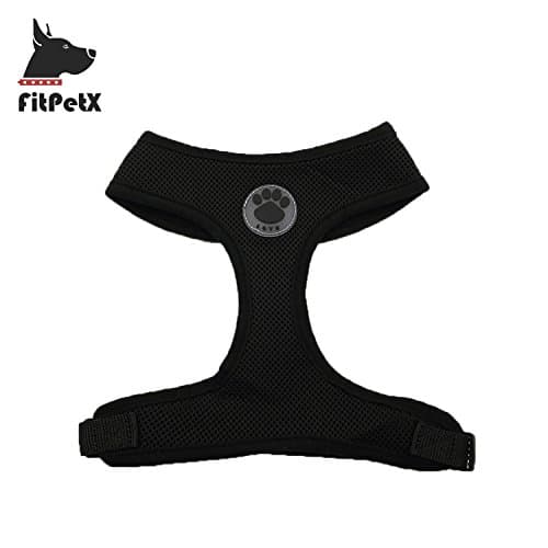FitPetX Comfort Soft Dog Collar Harness Vest - No Pulling/Tugging/Choking design - Safe Control Vest Harness for Small to Mid-size Dog - Easy &amp; Quick Release For Puppies and Dogs