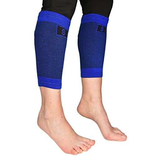 2 Professional Calf Compression Sleeves By Susama - 1 Size Fits All - Best for Shin Splints and Varicose Veins Relief. Footless Support Stockings for Men and Women - Great Calf and Leg Brace Wraps