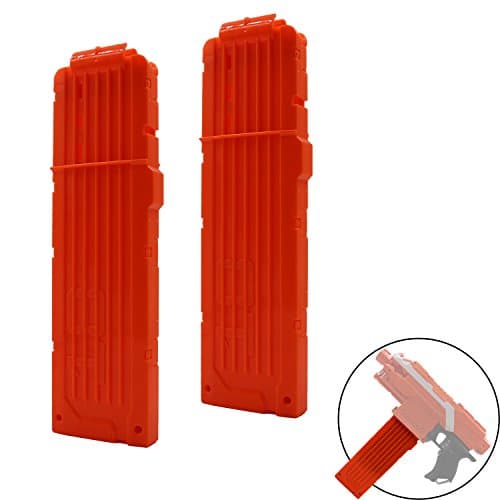 EC2BUY 2 Pack 18-Dart Quick Reload Clip For Nerf N-Strike Elite Series Guns (Orange)