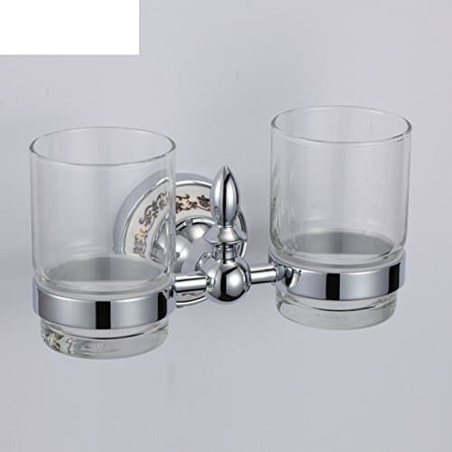 Gold-plated bathroom double Cup holders/gargle cup shelf /gargle cup shelf-B
