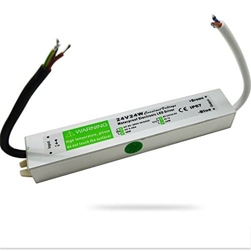 AC 90V-250V to DC 24V 24W Led Driver Waterproof IP67 Power Supply Lighting Transformer for Led Strip Lights