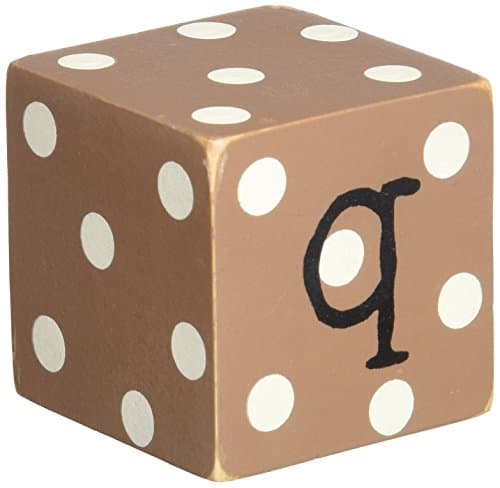 New Arrivals Letter Block Q, Chocolate/White