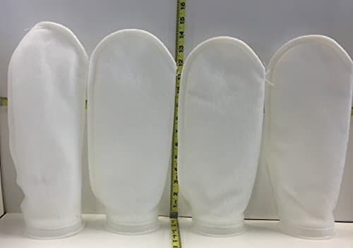 4 Filter Socks 200 Micron - 4 Inch Ring by 14 Inch Long – 4 pack- LONG - Aquarium Felt Filter Bags - Custom Made In The USA For Awesome Aquatics 4 x 14 Premium Heavy Duty