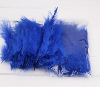 Mmiao 100Pcs Soft Feather, Great Decor for BOBO Balloons (Dark Blue Feather)