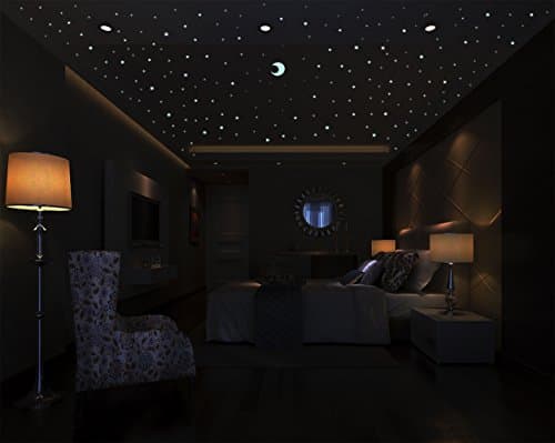 Glow in Dark Stars Wall Stickers,252 Dots and Moon Noctilucent Ceiling Stars Ideal Kids Decor or Adults Perfect Christmas Gifts for Kids(Dot)