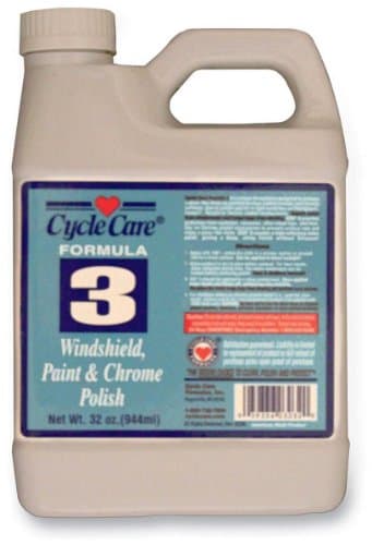 Cycle Care Formulas Formula 3 Windshield, Paint and Chrome Polish - 1qt.