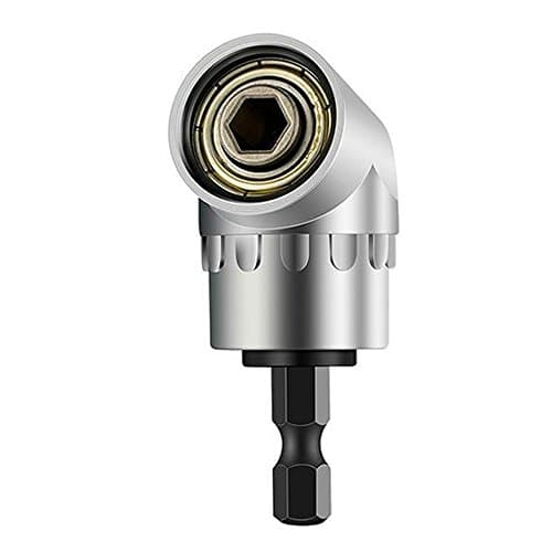 1/4 Inch 105 Degree Multifunction Right Steel Angle Extension Power Screwdriver Drilling Attachment 6mm Hex Magnetic Bit Holder Adaptor Drill Bit Angled Bit Power Adapter Socket Screw Drivers