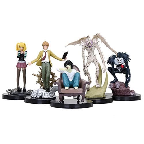 DADATU 5pcs/set Death Note Yagami Light Killer MisaMisa L Ryuuku Rem PVC Action Figure Collectible Model Toy