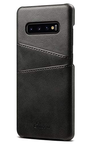 Wallet Case Compatible Samsung Galaxy S10 (2019), 6.1 inches, Slim PU Leather Back Case Cover Purse Credit Card Holder for 2019 New Samsung Galaxy S10 Black