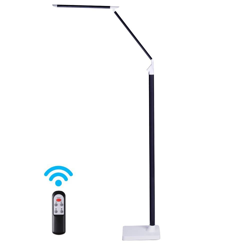 Floor Lamp For Living Room,OuBay Modern Foldable Standing Lamp (Led Dimmable 5 Color Mode,5-Level Dimmer,50,000 Hours Lifespan,For Reading,Sleeping,Mini Remote Control,Flicker-Free )