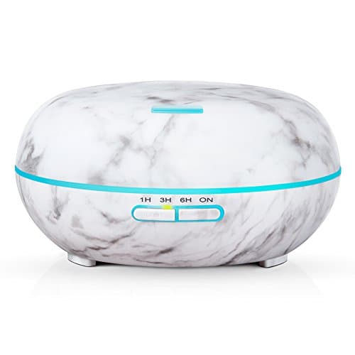 OSORD Aromatherapy Essential Oil Diffuser, White Marble 200ml Ultrasonic Cool Mist Humidifier Diffusers for Essential Oils, Christmas Birthday Wedding Gifts for Women&amp;Men