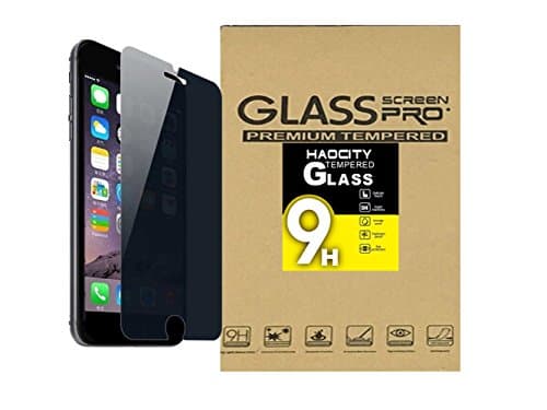 HAOCITY Anti-Spy Privacy Screen Protector Shield,[Tempered Glass] Ballistics 0.3mm 9H Hardness with Anti-Scratch,Anti-Fingerprint, Bubble Free For iPhone 6S Plus/6 Plus 5.5 Inch-[Lifetime Warranty]