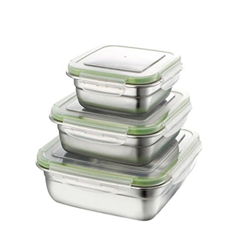 Stainless Steel Lunch Box - Multi-size Thermal Insulation Bento Box Food Storage Container Durable Leak-proof Single Layer for Adults and Kids Reusable