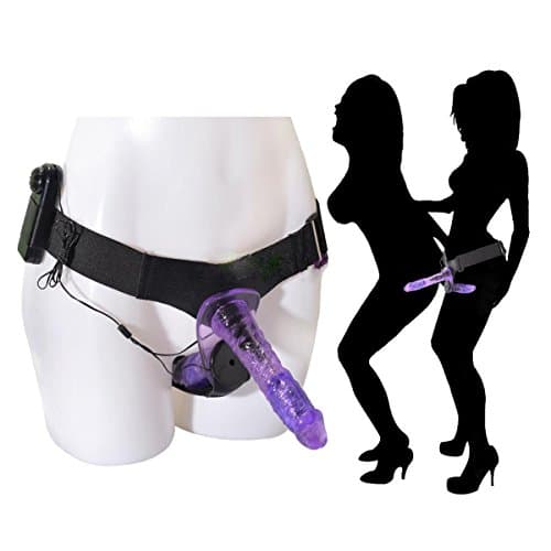 OJumer Flexible Strap On Harness Waist Adjustable Double Role Play - Purple