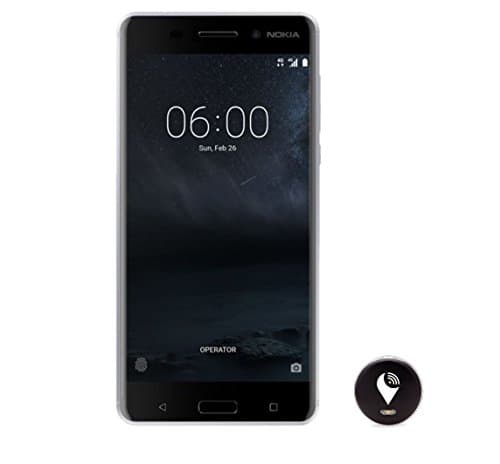 Nokia 6 - 32 GB - Unlocked (AT&T/T-Mobile) - Silver and TrackR pixel Black