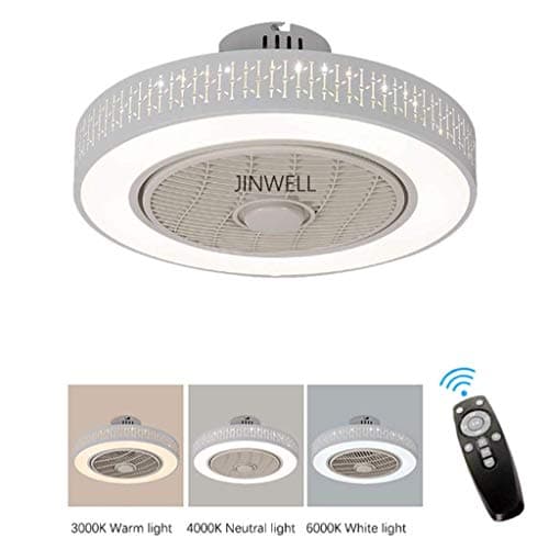 TUNBG LED Fan Ceiling Fan New Modern Creative LED Ceiling Lamp with Remote Silent Ceiling Fan Bedroom Lamp Office Kids Room Living Room Nursery Ceiling Fan 56 cm,A,A