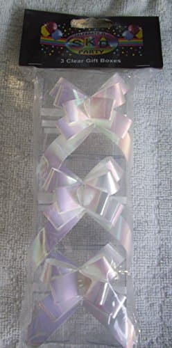 Party Favor Small Clear Gift Boxes (3 count)